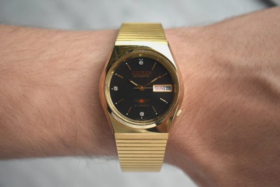 Reloj Pulsera Citizen Eagle 7 Oro Automático Diciembre 1992 Día Fecha Unisex Foto 3 de 4