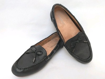 Vionic Virginia Damen-Mokassin-Halbschuhe UK 5,5 schwarz Leder Fahrschuhe guter Zustand