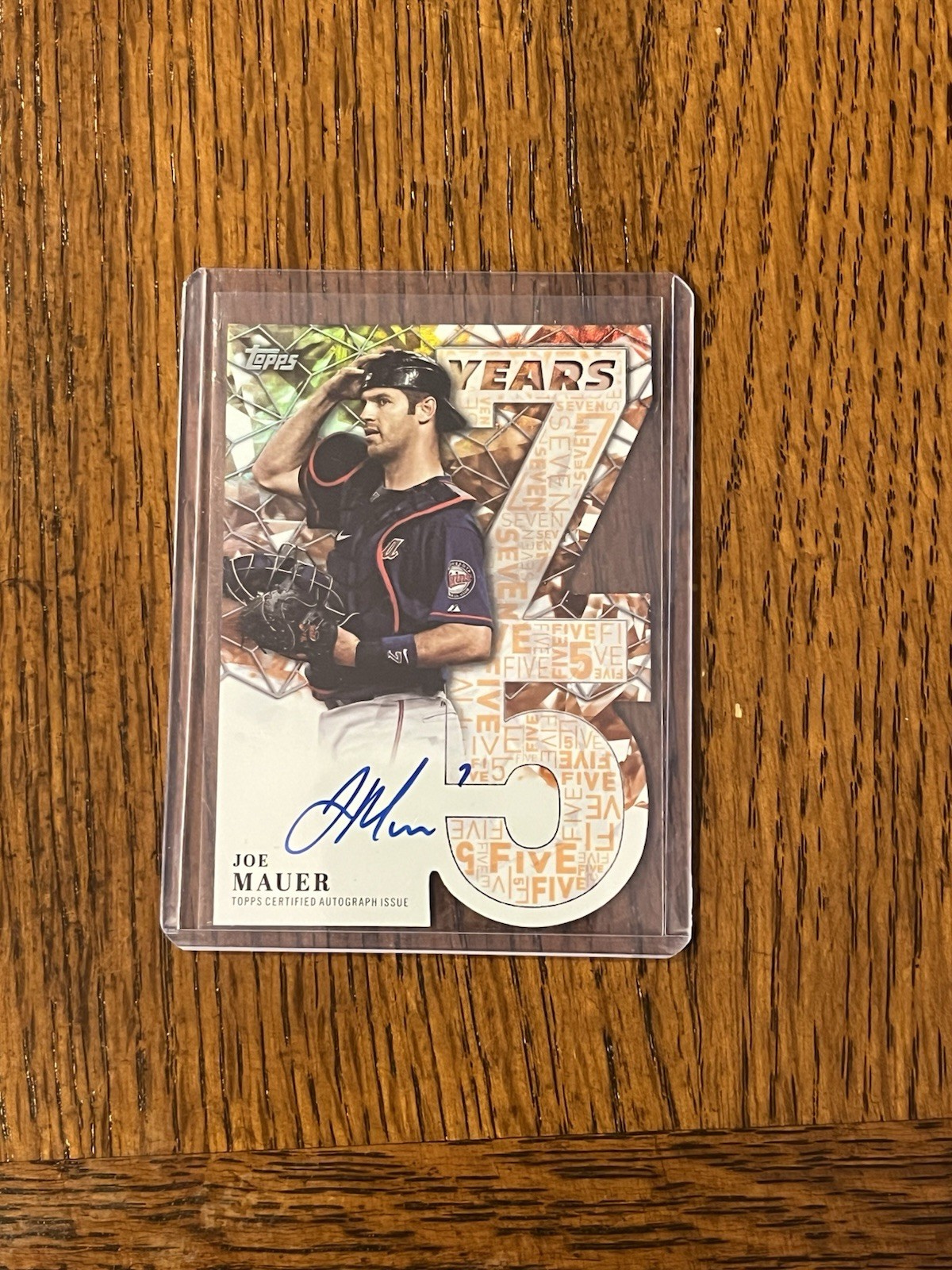 2026 Topps Series 2 75 Years of Topps Die-Cut Orange Joe Mauer Auto /25