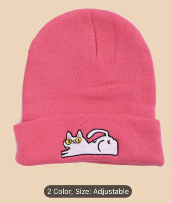 Katzenmütze One Size Rosa Warm.Beanie.Neu