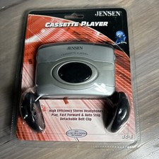 Jensen SC-6 Cassette Player High Efficiency Stereo Headphones New Sealed