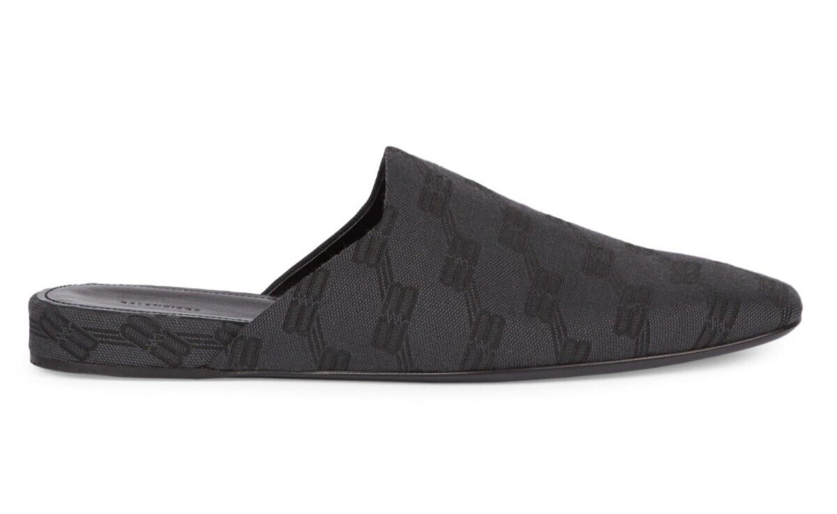 Balenciaga Уютные сандалии-мулы на плоской подошве BB Monogram Жаккардовый Серый Черный FR 40 США 10 49190₽