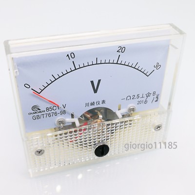 US Stock Analog Panel Volt Voltage Meter Voltmeter Gauge 85C1 0-30V DC