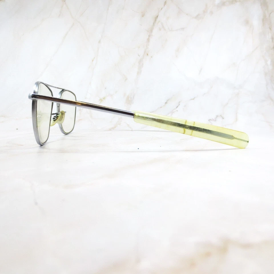 AO American Optical 5 1/2 Eyeglasses Frame Men's Silver Metal Full Rim Square - Image 3 of 4