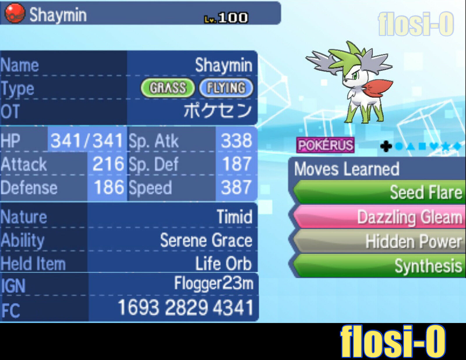 Shaymin (Sky Forme) • Competitive • 6IVs • Level 100 • Online