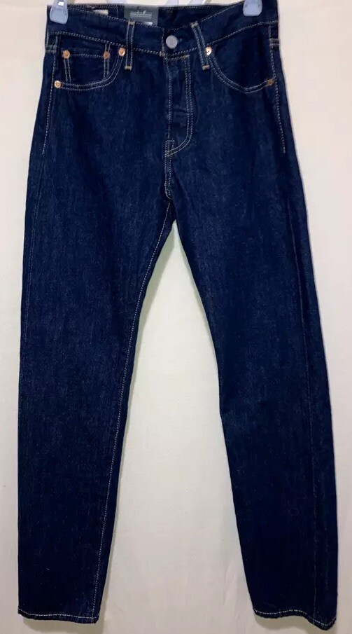Levis Jeans Mens 26x30 Blue 501 Original Straight Leg Dark Wash