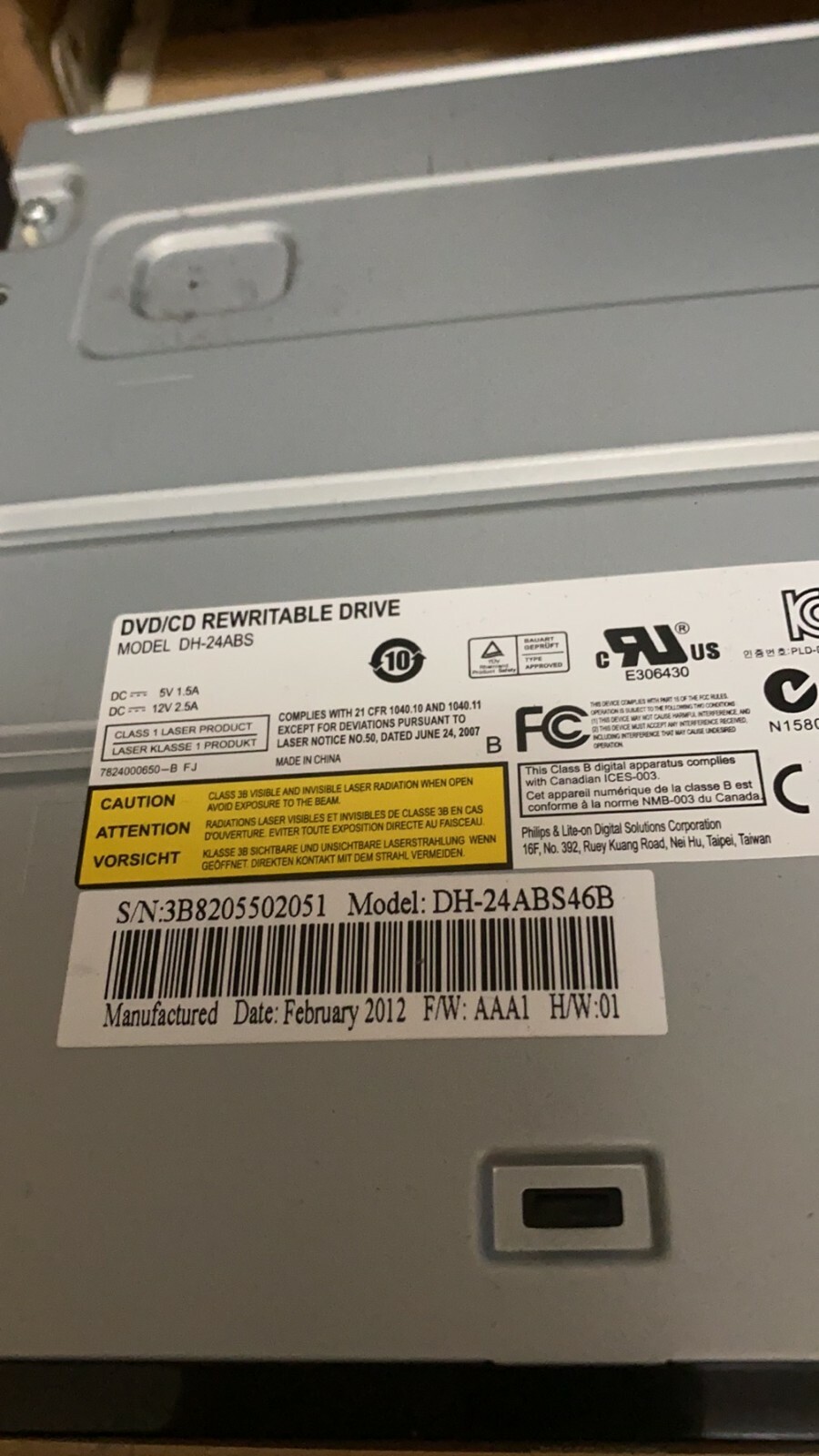 Dell DVD/CD Rewritable Drive DH24ABS SATA Internal Desktop Drive eBay