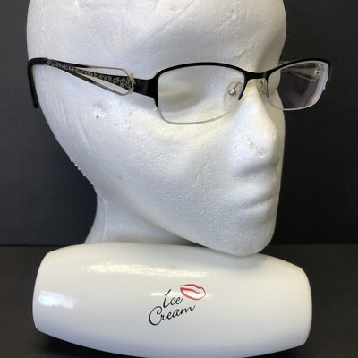 PLAN B EYEWEAR Ice-Cream IC-8875 C1 BLACK EYEGLASSES FRAME W/case