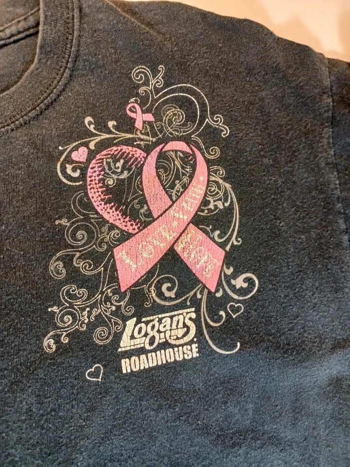 Logans Roadhouse женщин Med экипажа футболка вера мужество надежда любовь сила винтажный - Изображение 2 из 4