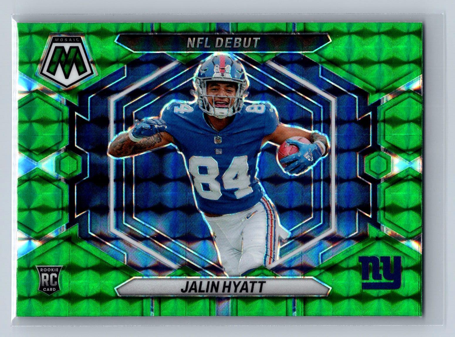 2023 Panini Mosaic Jalin Hyatt Green Mosaic #ND-17 New York Giants