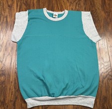 Vintage Wright's Short Sleeve Sweatshirt Large Colorblock D6