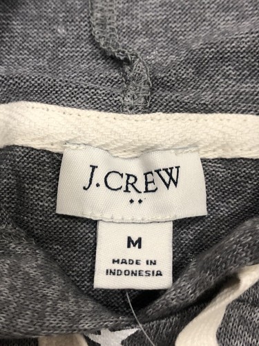 J Crew Womens Gray Hoodie Long Sleeve Star Pattern Medium Casual R5 - Picture 5 of 10