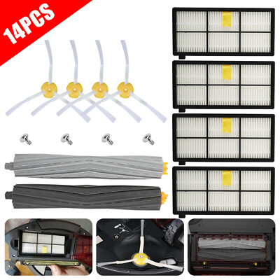 Vacuum Cleaner Brush Filter Kit Replacement for iRobot Roomba 800 900 Series 980