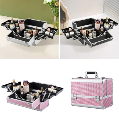Portable Cosmetics Makeup Case Vanity Aluminium Beauty Box