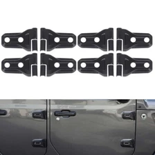 8pcs Door Hinge Protector COVERS TRIM Set For Jeep Wrangler JL/JT 18+ MATT BLACK