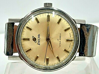ENICAR 17 Jewels Vintage Swiss Men's Manual Watch Works Well | eBay