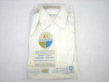 Vintage New 60's 70's Kentfield White Dress Shirt Boys Medium 10/12 Long Sleeve