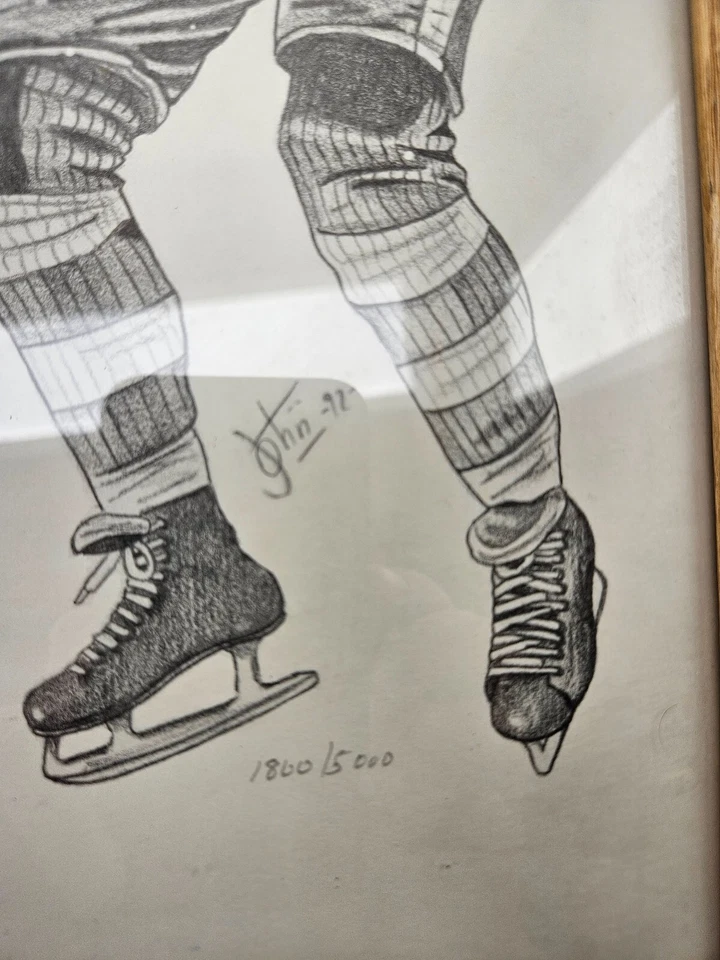 Darryl Sittler Enmarcado Firmado 43x35 - Hojas de Arce Toronto Foto 4 de 4