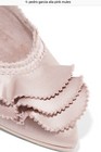 PEDRO GARCIA~ALiA Nude Satin Ruffle~FLATs Mule Slides Slippers~36~5.5 6~Saks$400 — photo 2