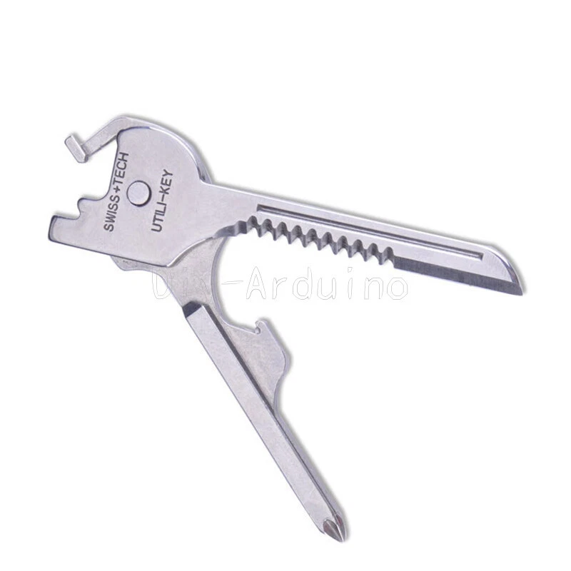 SWISS+TECH Utili-Key 6-in-1 Key Ring Chain Multitool Stainless Steel Pocket Tool - Bild 4 von 4