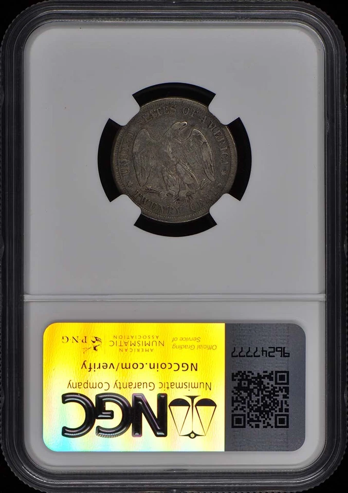 1875-CC Twenty-Cent Piece 20C NGC VF Details - Image 2 of 4