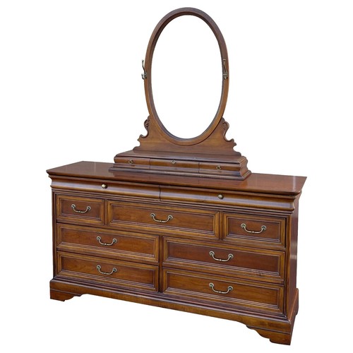 Alton Cherry II Wood 36" 6 Drawer Dresser | eBay