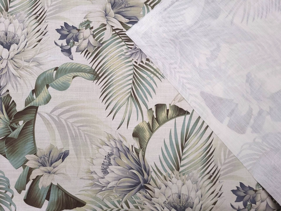 Tommy Bahama HARBOR ISLAND 白色烟棉米色热带织物 Uph 布料 — 第 2/4 张图片