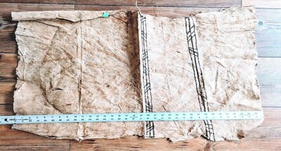 VERY RARE AFRICAN M'BUTI PYGMY NATIVE PAINTING TEXTILE BARK LOIN CLOTH DR CONGO 