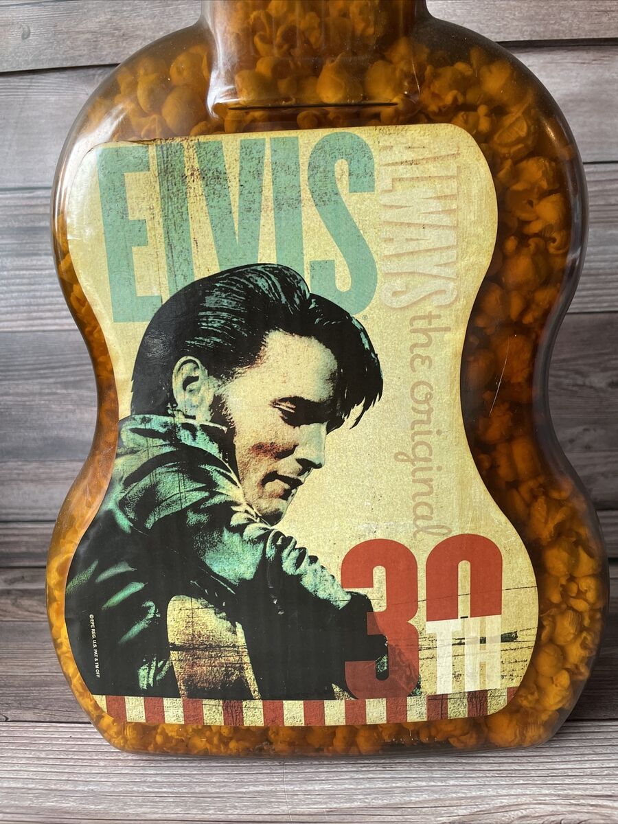Elvis Presley 30th Anniversary Guitar Coin Bank Snack Elvis Presley 30th Anniversary Guitar Coin Bank Snack