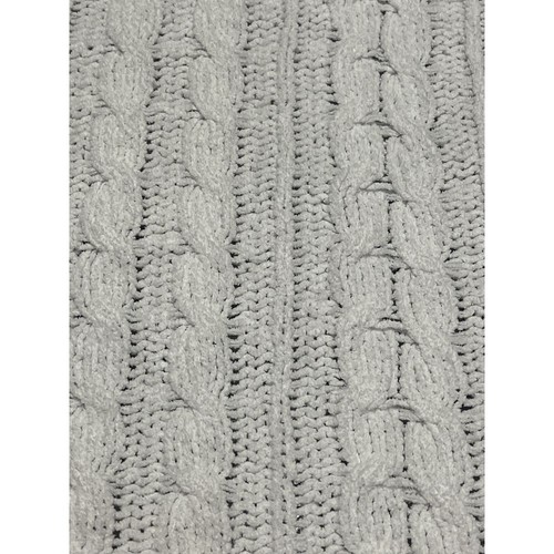 Manhatten Kids White Chenille Cable Knit Baby Blanket Crib Stroller - Picture 4 of 13