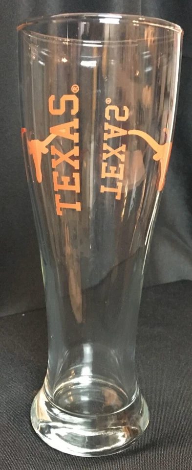 Texas Longhorns 8" Tall Pilsner Beer Glass ~ Holds 16 oz ~ NEW!!! - Image 3 of 4