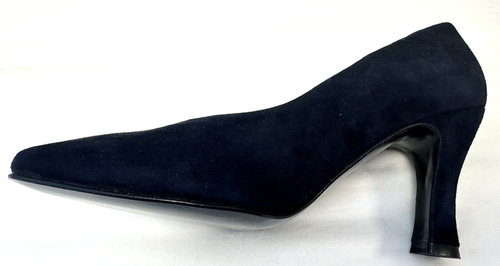NEW/UNWORN! Carvela UK3.5 Eur36.5 US6.5 dark navy blue suede/leather court shoes - Picture 7 of 12