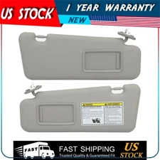 For Toyota Highlander 2008-2013 Gray Left + Right Car Sun Visor Pairs W/ Sunroof