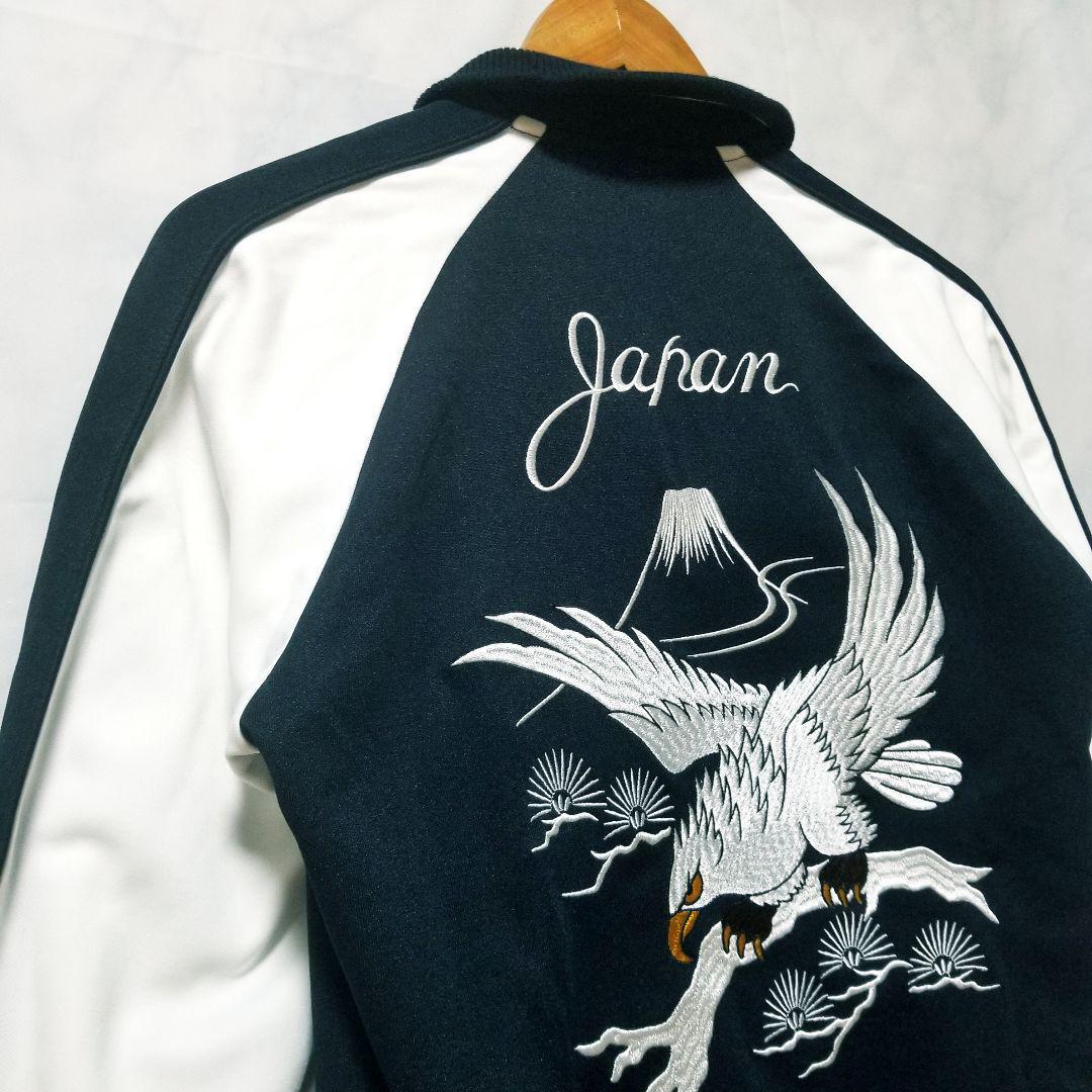 Sukajan Hawk Embroidered Navy Blue Jacket Unisex Size S New