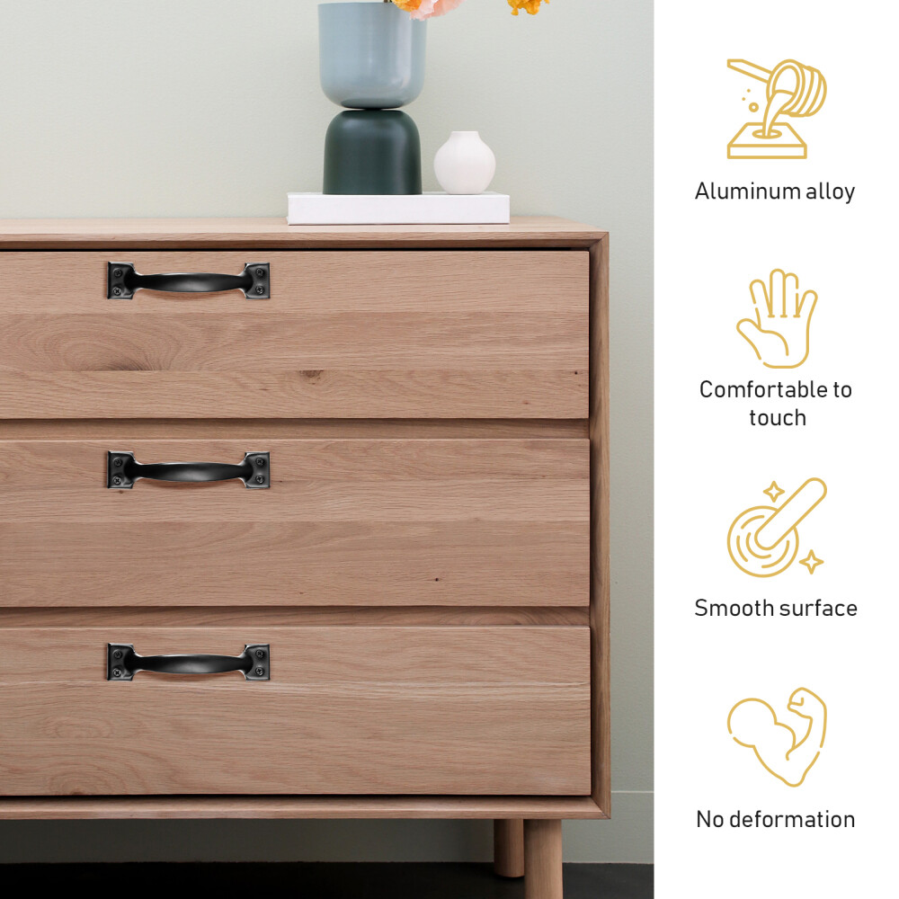 Contemporary Black Knobs 10pcs Metal Handle for Closet Cupboard Pulls eBay