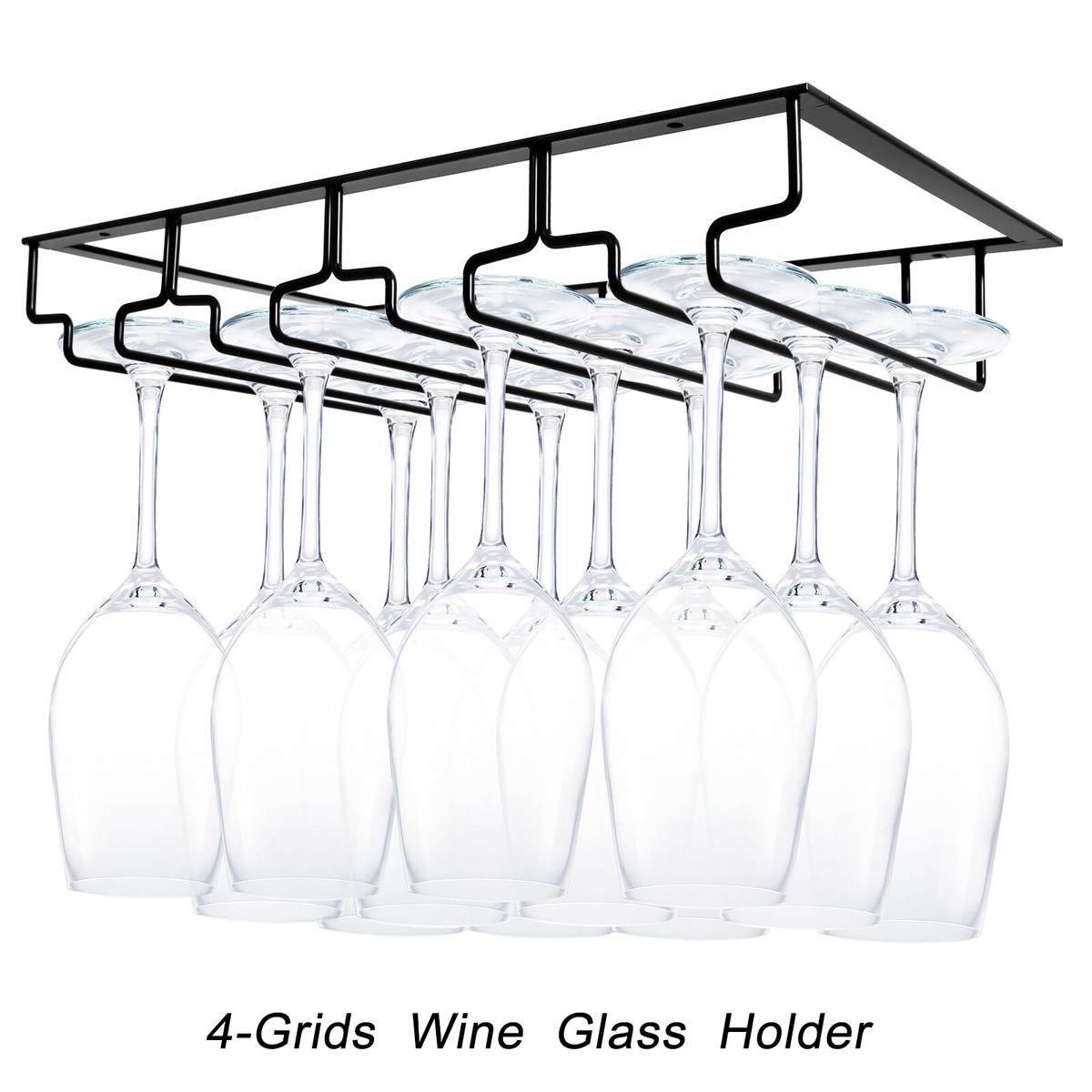 UTEN Hanging Wine Glass Holder Goblet Shelf Cup Storage Rack