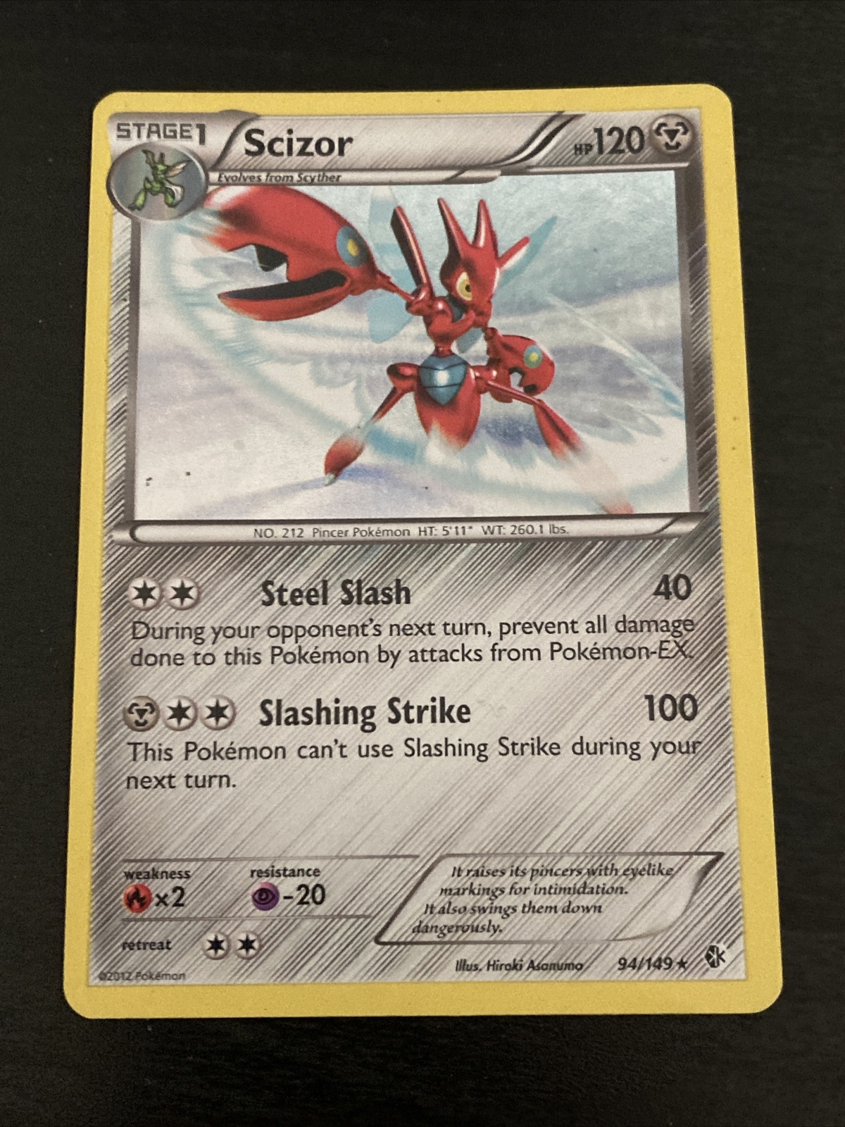Scizor - Boundaries Crossed - 94/149 - Holo Rare - Near Mint Condition
