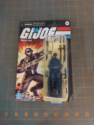 G.I. Joe Snake Eyes Retro Action Figure Hasbro New Wear on Card