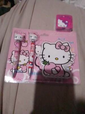 Miss Kitty Stationery Set And Magic Towel Serviette Magique