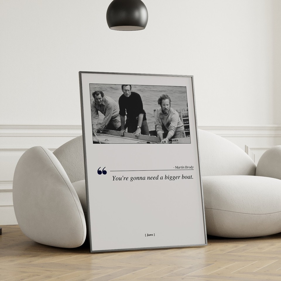 Jaws Movie Poster Print, Movie Quote Unframed eBay