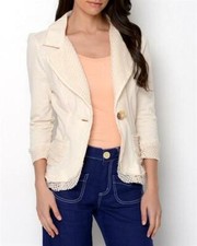 Nick & Mo Ivory Cotton Jersey Cardigan, Jacket