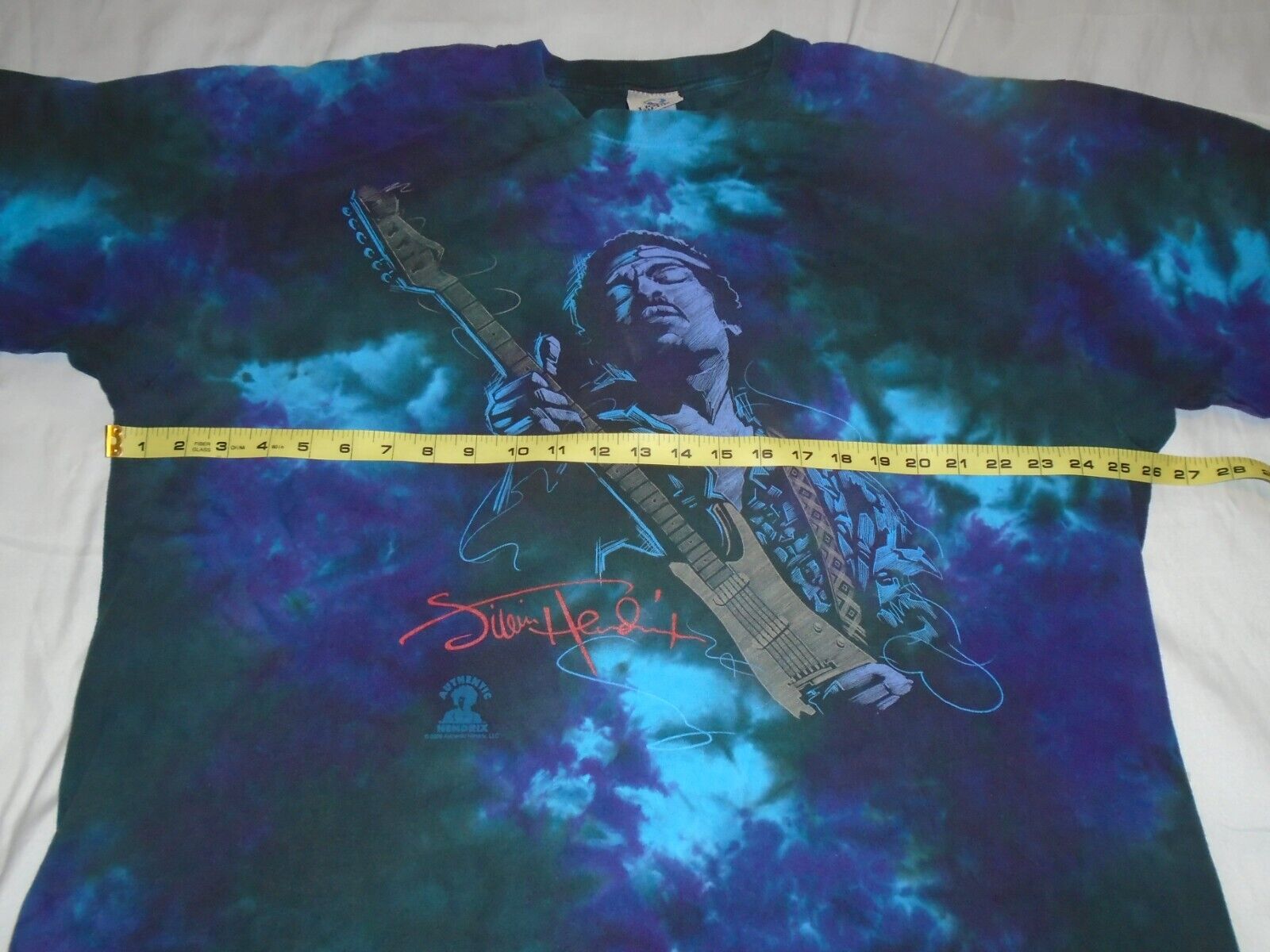 Jimmy Hendrix Liquid Blue Tie Dye Shirt Gray Tag … - image 10
