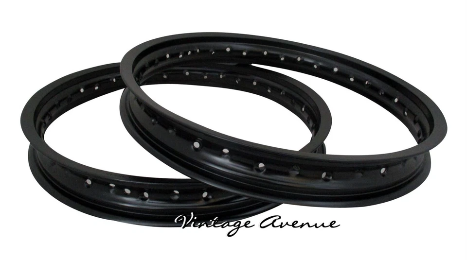 Llanta delantera+trasera kawasaki kx250 kx420 '80-81 kxd400 '79-80 aluminio (negro) Foto 3 de 4