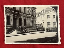 SOLDIERS HOLDING PARADE W DRUMMERS WW2 WWII German Military photo Picture