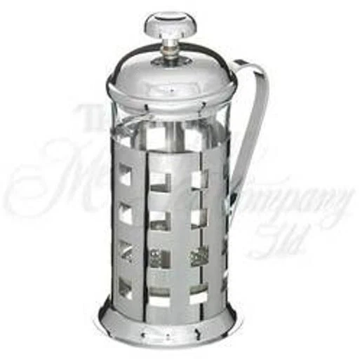 NEW Chrome Tea Press - Heat Proof Pyrex Glass | Tea and Coffee Exchange