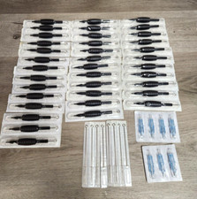 Lot of 50 Tattoo Supplies Needles with Tube 3/4 Grip and Tip