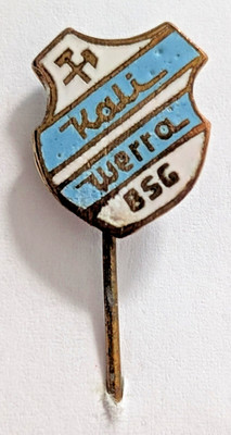 Orig. Anstecknadel BSG Kali Werra Tiefenort DDR Fußball Nadel Pin Bad Salzungen