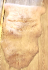 100% Gernuine Sheepskin Rug Pink Single VGC Real Natural Dunelm dated 10 2024