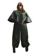 ELOQUII Women's Plus Size Belted Faux Leather Balloon Pant