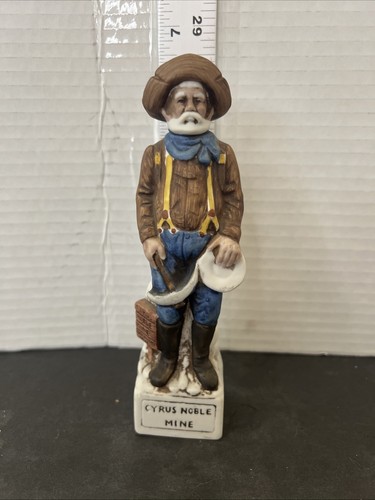 VINTAGE RARE DECANTER CYRUS NOBLE MINE WHISKEY 1974 COWMBOY OLD MAN NEVADA Empt